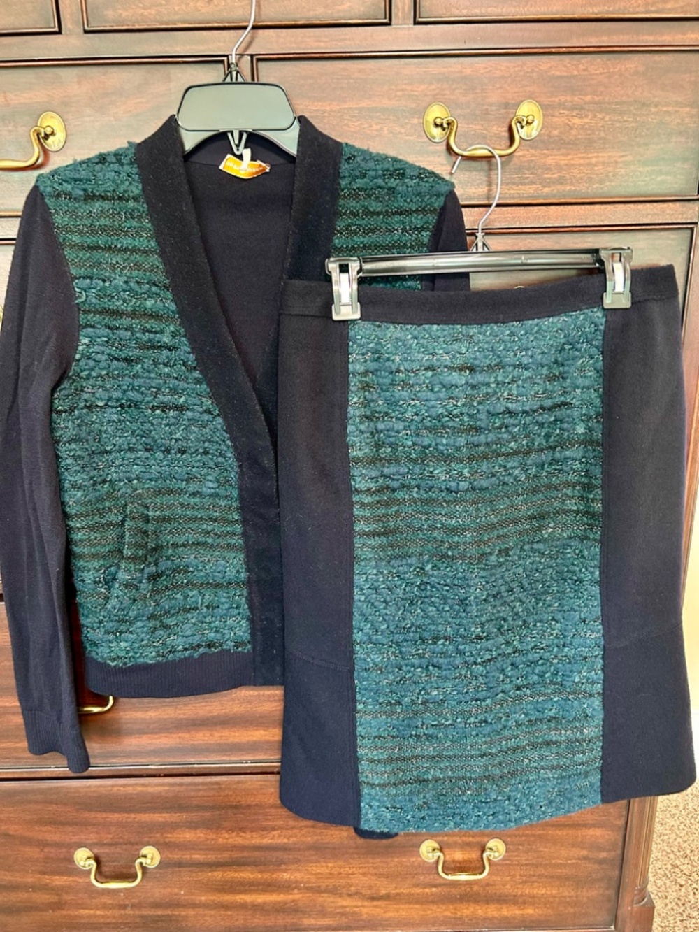 Tory Burch merino wool Cardigan and Skirt Set